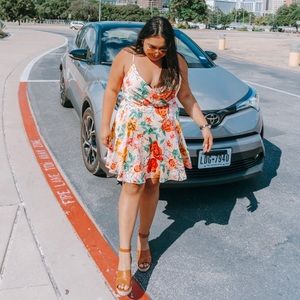 Express Pink Floral Dress